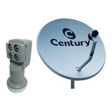 Antena Banda Ku Century 60cm + Lnbf Ku Quadruplo 