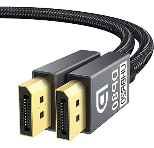 Cable Displayport V2.1 Uhd De Hasta 240hz (2k) 2,0 Mts