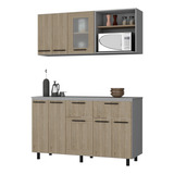 Modulo Inferior + Modulo Superior Kitchen  - Rovere / Niebla