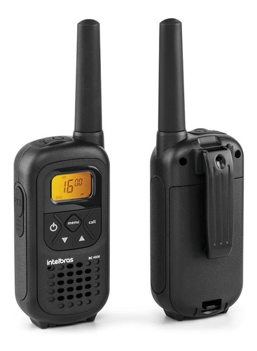 Kit 2 Rádio Comunicador Intelbras Rc4002 Walkie Talkie Preto