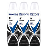 Kit 3 Desodorante Rexona Feminino Invisible 150ml