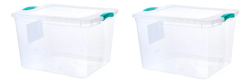 Pack 2 Cajas Organizadoras 45lts Wenco Plastico 53x40x32cm