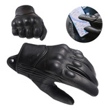 Guantes De Moto 100% Piel De Cabra Para Pantallas Táctiles