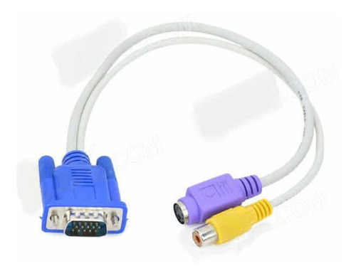 Adaptador De Cabo Vga Para S-video / Rca De Saída De Tv