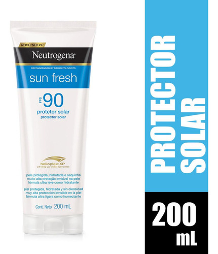  Neutrogena Protector Solar Sun Fresh Fps 90 X 200 Ml Crema