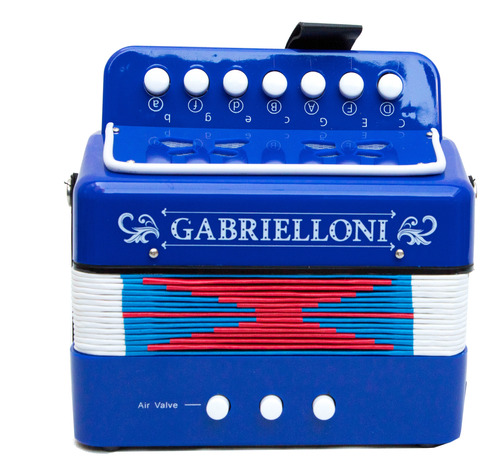 Acordeon De Botones Para Niño Gabrielloni 7 Botones 3 Bajos