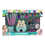 Kit Maquillaje Real Niñas +kit Manicure+estampador Stickers 
