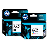 1 Cartucho Hp 662 2ml Preto + 1 Colorido Original