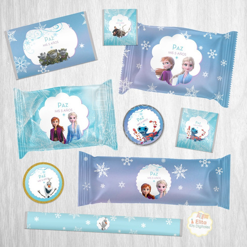 Kit Imprimible Frozen Cumpleaños Nenas Decoración Candy Bar