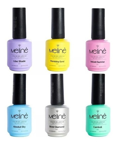 Kit Esmaltes Semipermanentes Meliné X 6 Nuevos Tonos 2020 