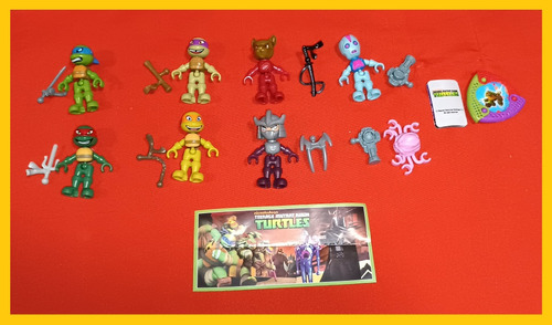 Tortugas Ninja Kinder Sorpresa Coleccion Completa 9 Figuras