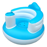 Silla Bebé Inflable Portátil Asiento Entrenamiento Pvc Azul