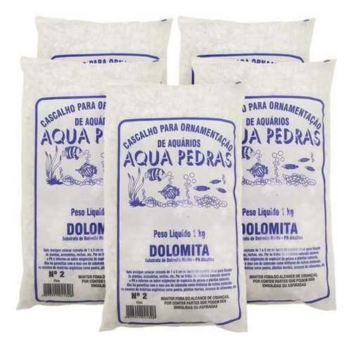 Substrato Dolomita Para Aquários E Jardins Decoração N2 5kg