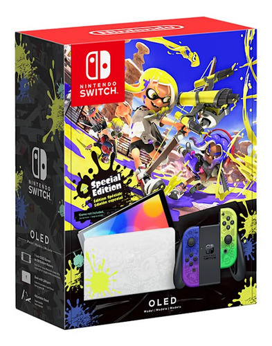 Nintendo Switch Oled Edición Especial Splatoon 3, Multicolor