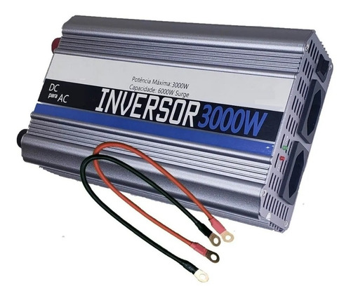 Inversor Conversor De Tensão 3000w 24v Saida 220v Pico 6000w