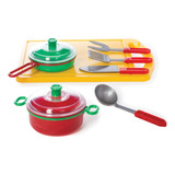 Set Juego De Cocina Tabla Ollas Con Accesorios Petit Gourmet