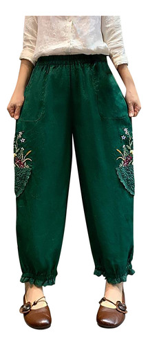 Pantalones Para Mujer De Verano Con Cordón Elástico De Cintu