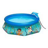 Alberca H2ogo Piscina Infantil Con Aspersor 240 X 66 Cm 