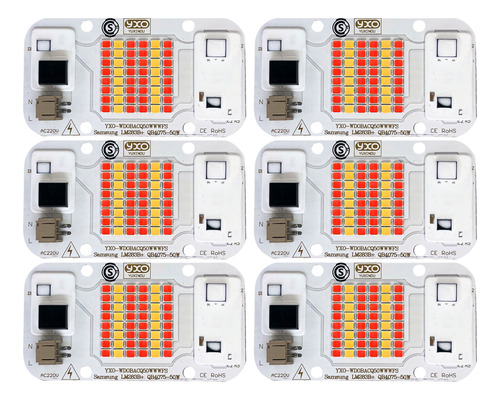 X6 Led Yxo 50w Samsung Quantum Full Spectrum Y B Calido 220v