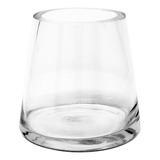 Vaso Pequeno De Vidro Transparente Design Meio Cone 13cm