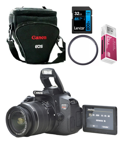 Canon T4i + Zoom 18-55mm + 32gb + Bolsa Só 15.300 Cliques