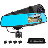 Set Camara Frontal Retrovisor 1080p + Guia Para Estacionar