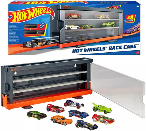 Hotwheels Repisa Original +8 Carros Pista Exclusiva 