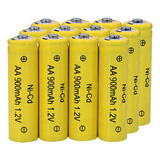 Xfull Paquete De 12 Baterias Recargables Ni-cd De 1.2 V Aa 9