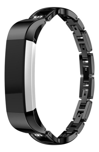 For Fitbit Alta Smart Watch X-shaped Metal Watch Band(black)