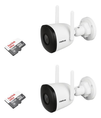 Kit 2 Câmera Wi-fi Mibo Intelbras Im5 S Fullhd + Cartão 32gb
