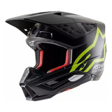 Casco Cross Supertech S-m5 Compass Negro Mate Alpinestars