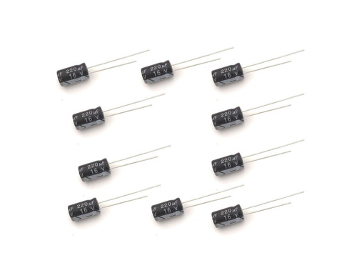 Pack 10x Capacitor Electrolitico 220uf 16v Arduino Nubbeo