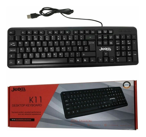 Teclado Alámbrico Con Cable Usb Para Pc  Jedel K11