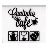 Kit Cantinho Do Café 30cm Em Mdf 3m  Pintado 