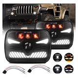 2pc Faros Led 5x7 6x7 Hi/lo Haz Señal Drl Camione Jeep Yj Xj