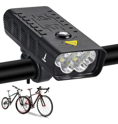 Lanterna Bike Bicicleta Recarregável 5 Leds Cree T6 10000mah