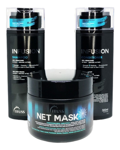 Truss Shampoo Infusion + Condicionador + Net Mask 550g