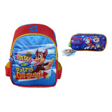 Mochila Tirantes Reversibles Y Lapicera Paw Patrol 2 Vistas 