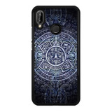 Funda Protector Para Huawei Calendario Azteca Maya Azul