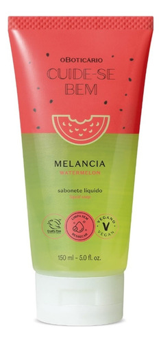 Sabonete Líquido Vegano Melancia O Boticário 150 Ml