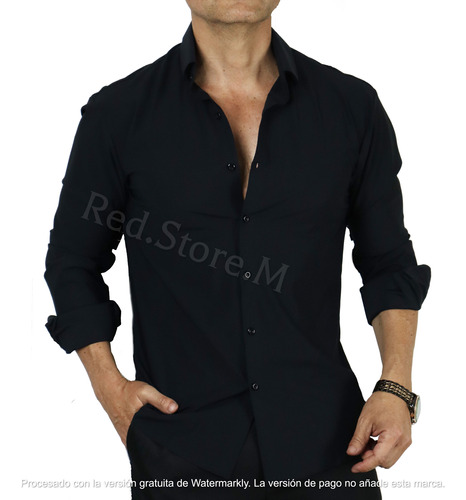 Camisa Hombre Elasticada Colores Diseño 2