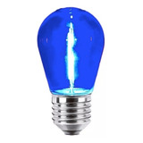 5 Lámparas Led Mini Edison E27 1w Luz De Colores Guirnalda Color De La Luz Azul
