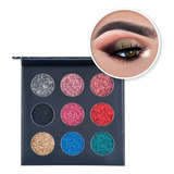 Paleta Sombras Gliter Shine Glitter Cremoso Black Ruby Rose