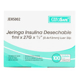 Jeringa Insulina Desechable 100unids Capacidad En Volumen 0.5 Ml