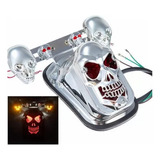 Calavera Stop Trasera Completa Chopper Diablo Motocicleta