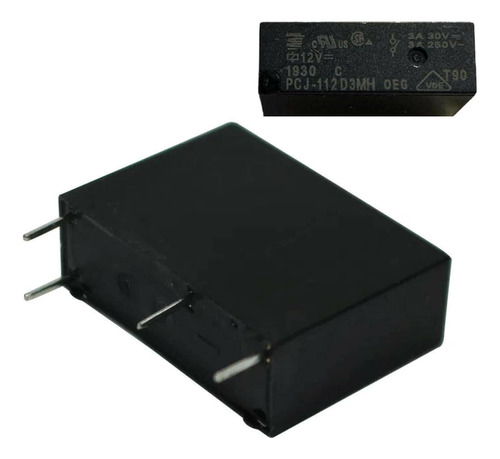 4 Pçs - Mini Rele 12v 3a 250v - Pcj-112d3m - 4 Terminais