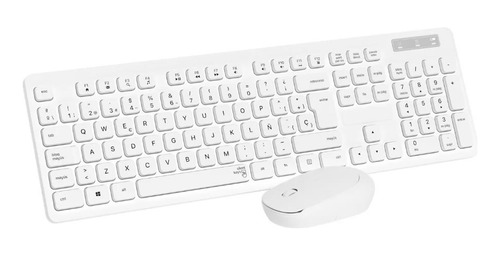 Kit Teclado E Mouse Sem Fio Pc Notebook Brazilpc Branco