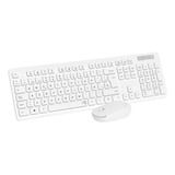 Kit Teclado E Mouse Sem Fio Pc Notebook Brazilpc Branco