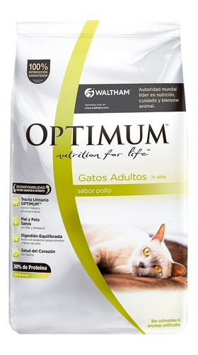 Alimento Optimum Gato Adulto X 3 Kg