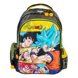 Mochila Escolar Dragon Ball Super Goku Transformaciones Fases Ssj Blue Dbs